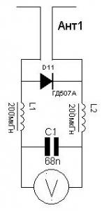 Индикатор электромагнитного поля (детектор жучков)