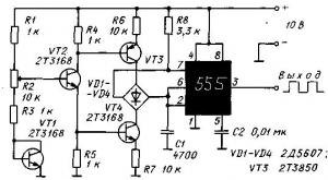 Практическое применение таймера 555