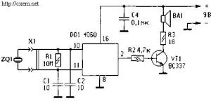 Звуковой испытатель кварцевых резонаторов