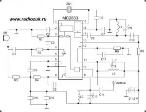 Радиожучёк на микросхеме MC2833